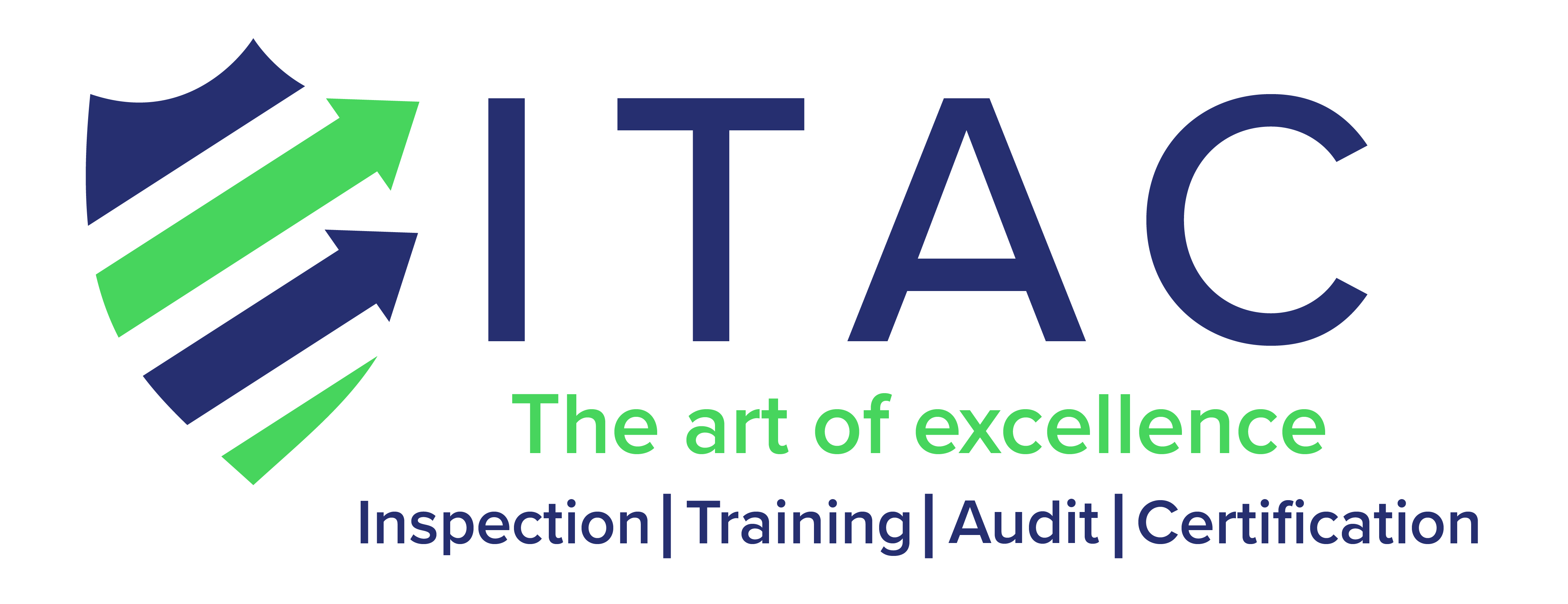 The logo for ITAC, the art of inspection training and audit certification Dubai